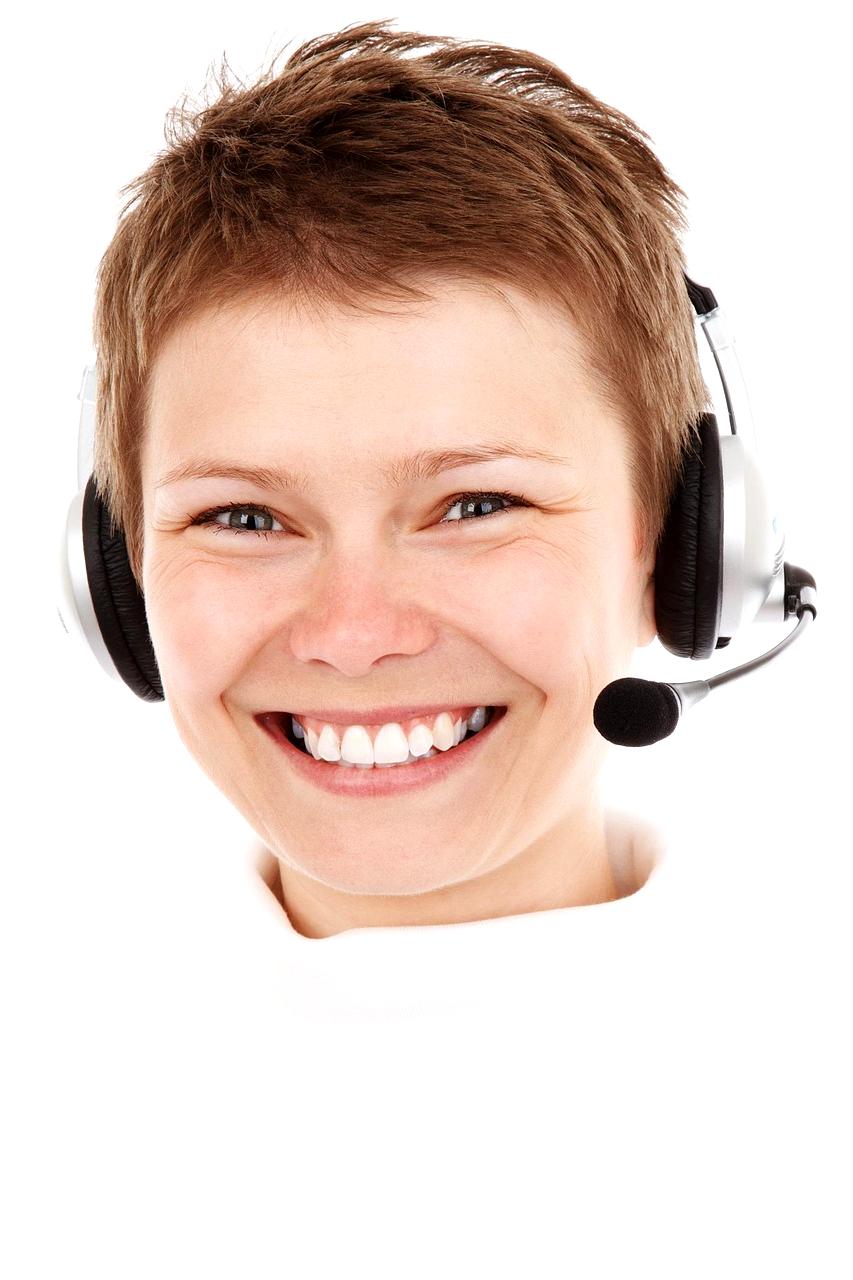 Modern customer support center with team members assisting clients