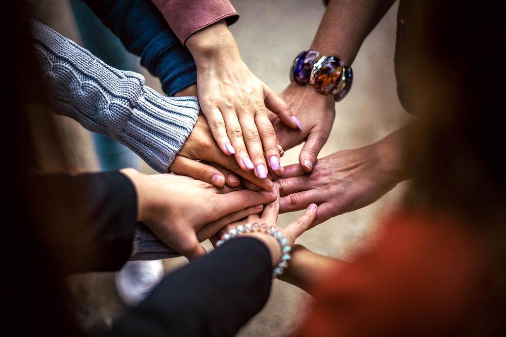 Team collaborating in a bright modern office